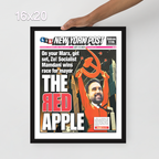 The Red Apple Mamdani Framed NY Post Cover