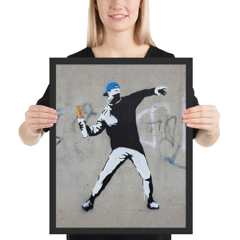 DC Sandwich Thrower Framed Art Print