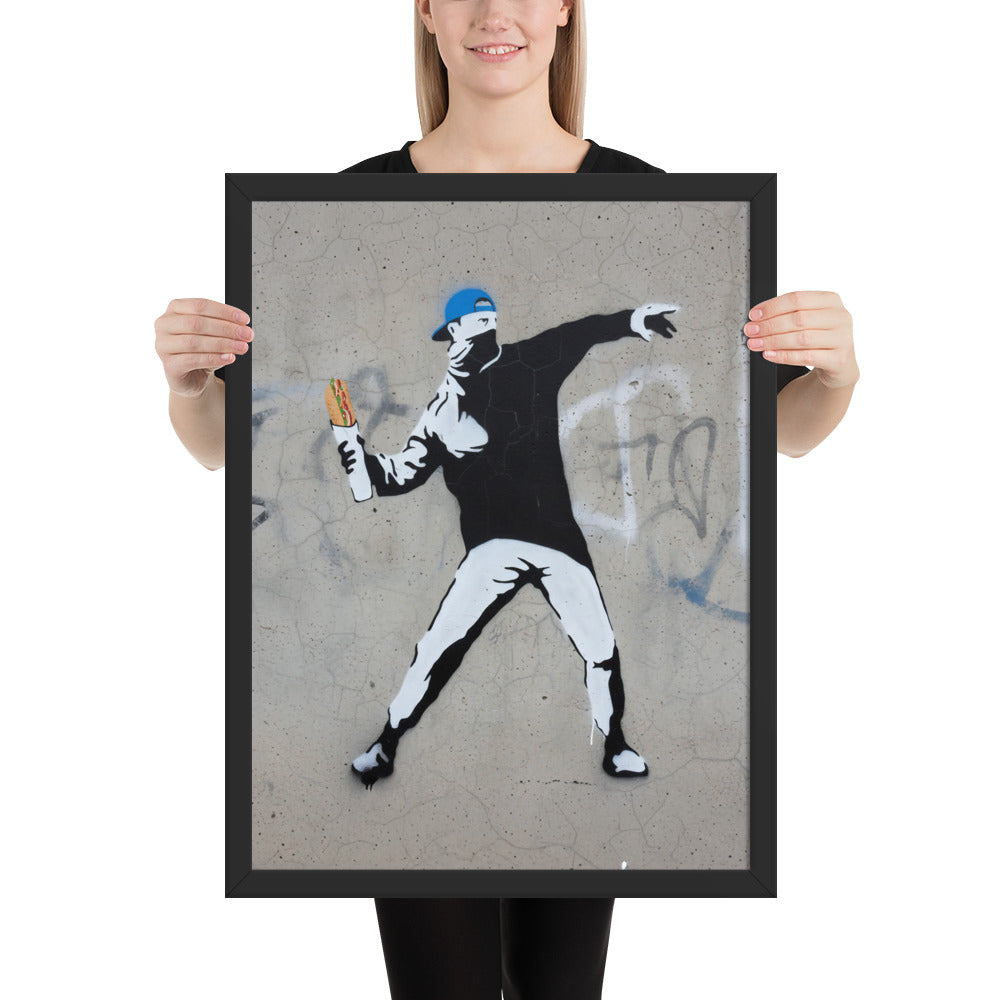 DC Sandwich Thrower Framed Art Print