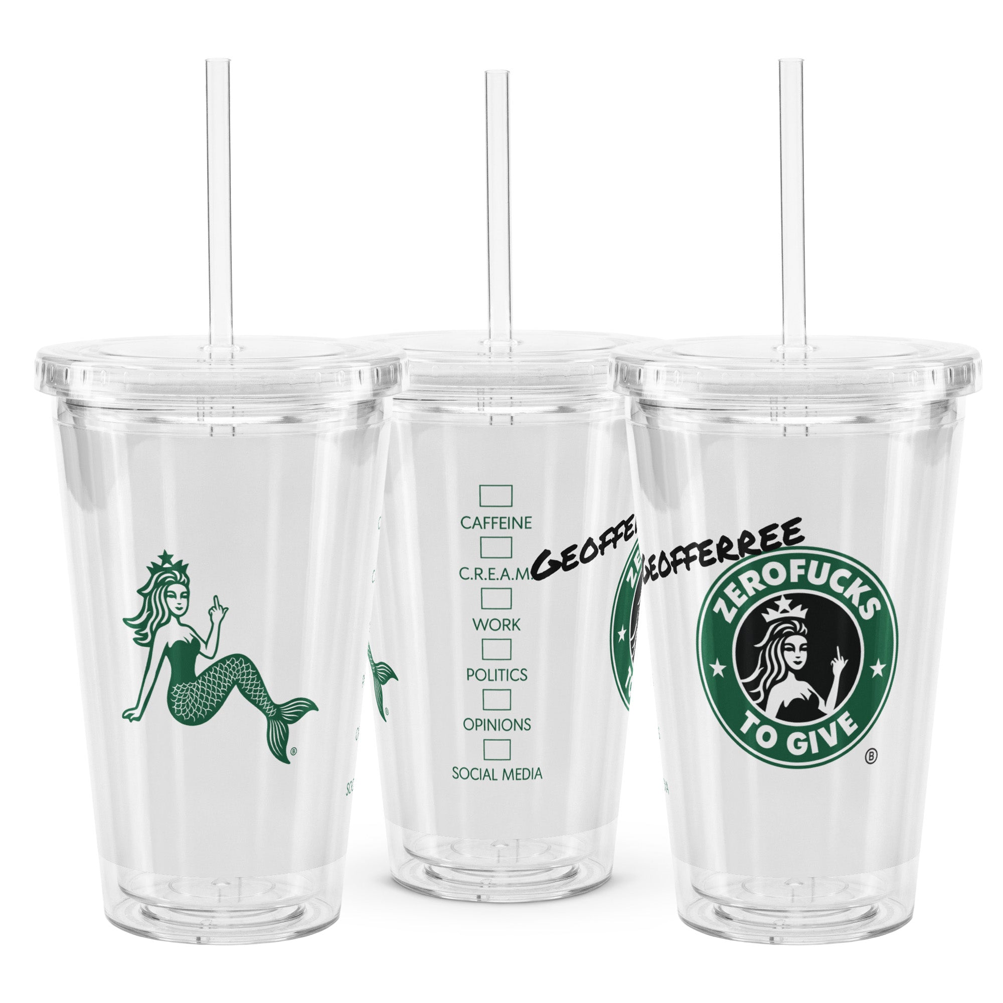 Daily Cope Reusable Plastic Tumbler