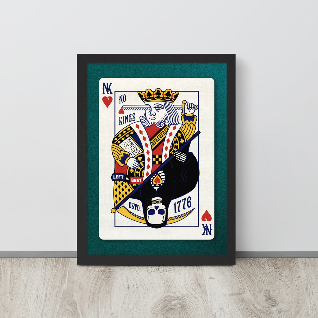 No Kings Playing Card Framed Print