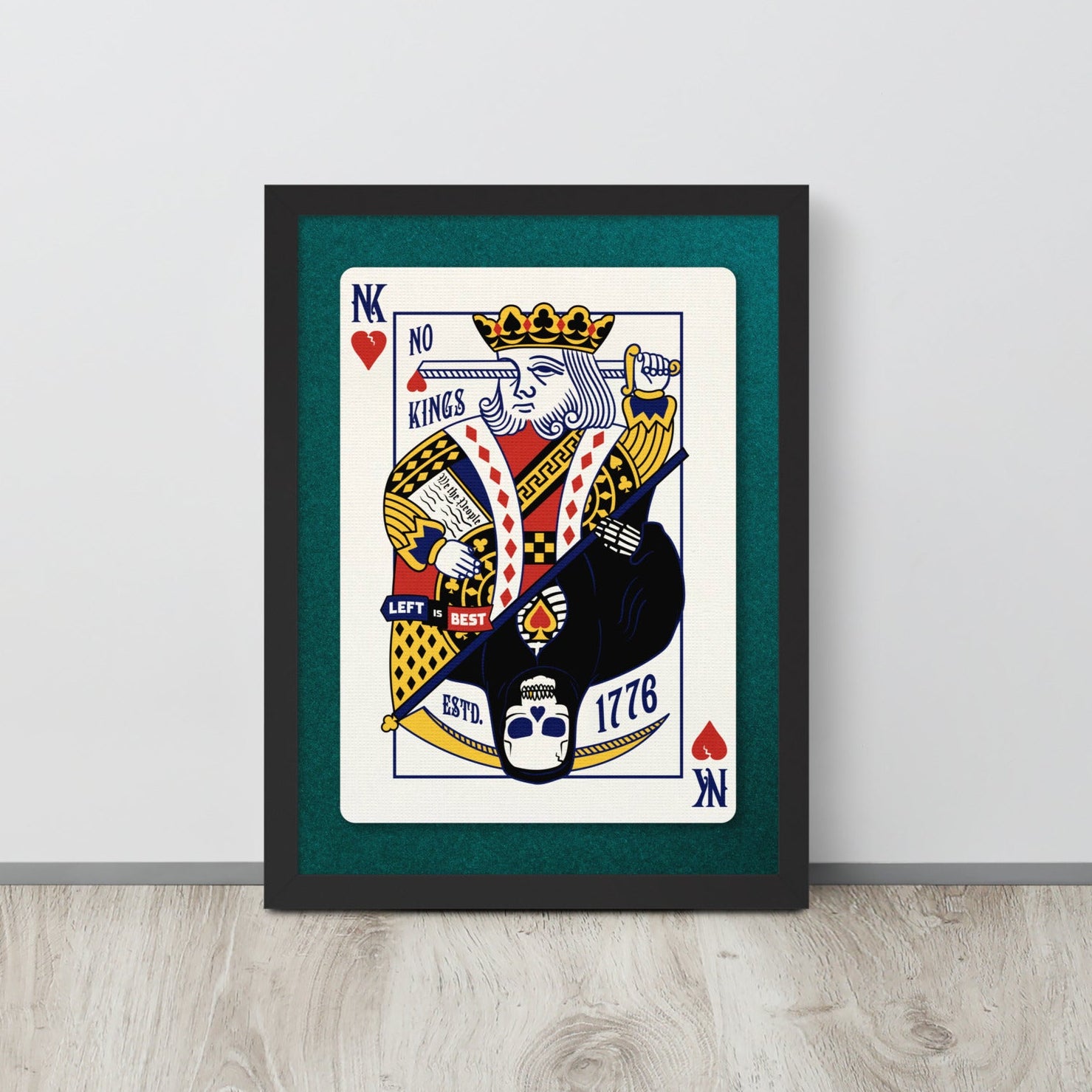 No Kings Playing Card Framed Print