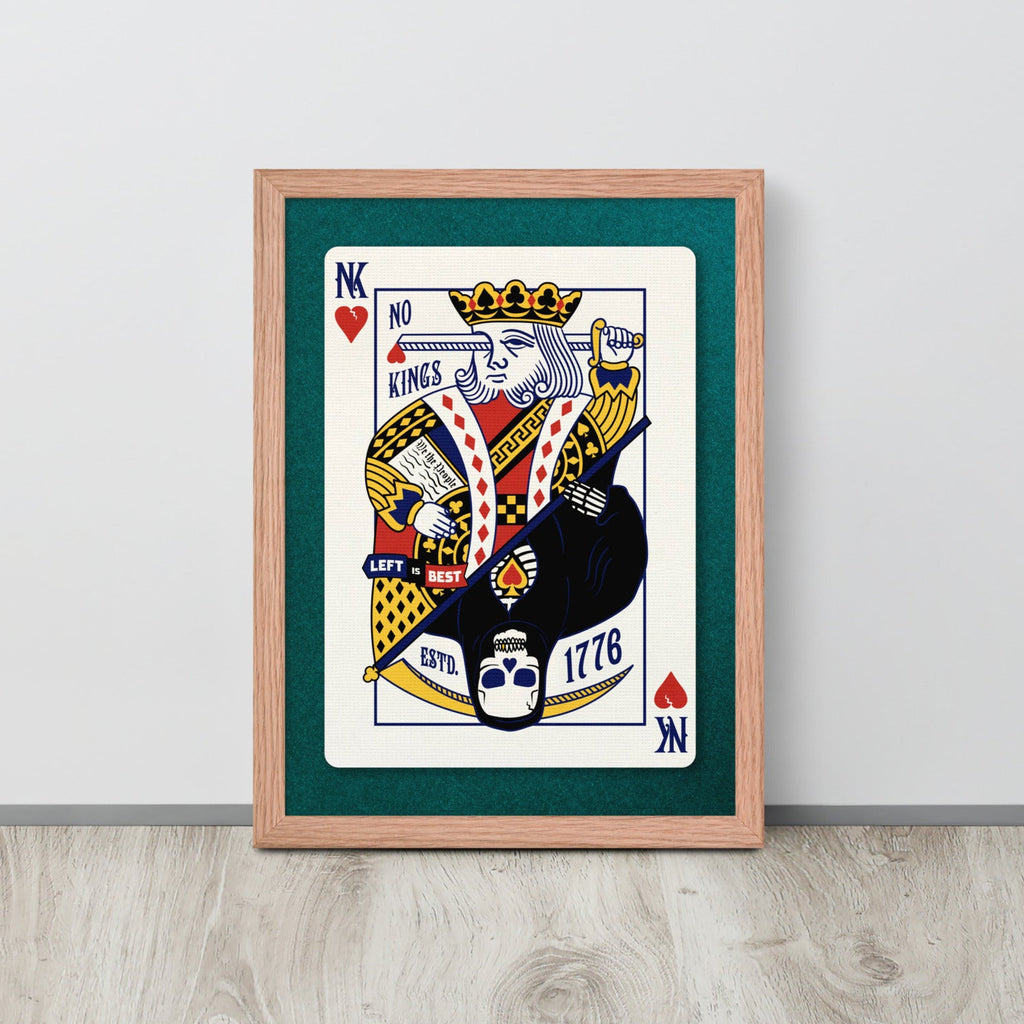 No Kings Playing Card Framed Print