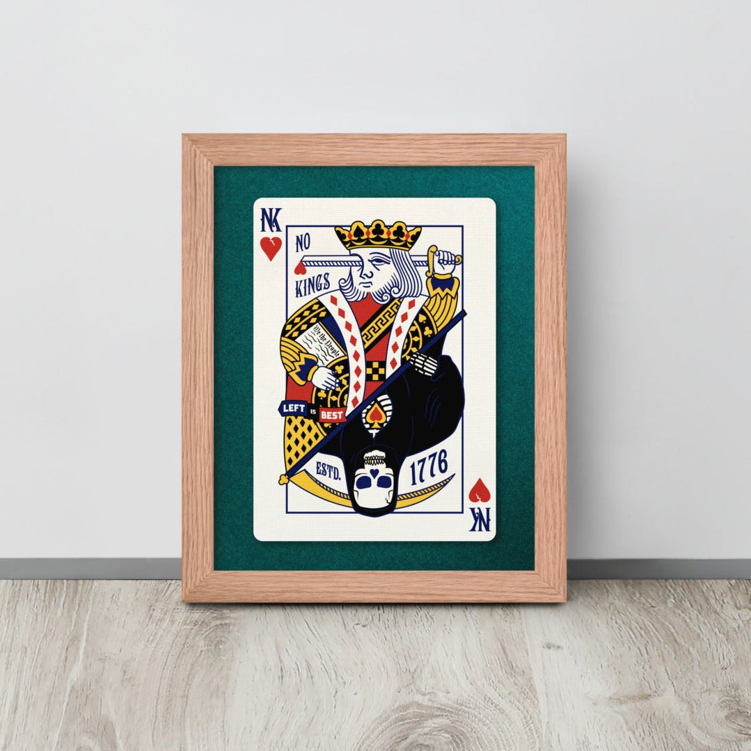 No Kings Playing Card Framed Print
